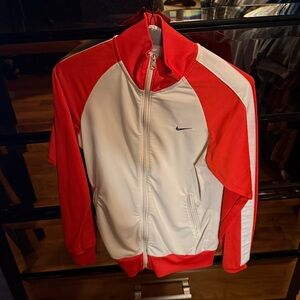 Nike orange and White Zip-Up Jacket